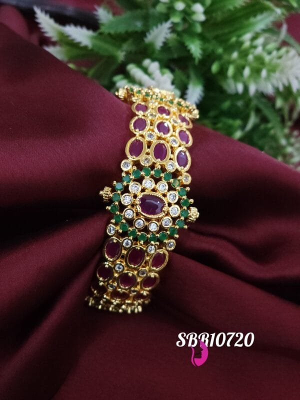 Ruby and CZ stone Bangles