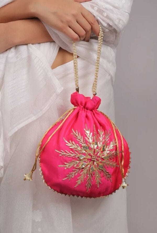 Gota Work Potli bags for indian wedding ceremonies - Image 2