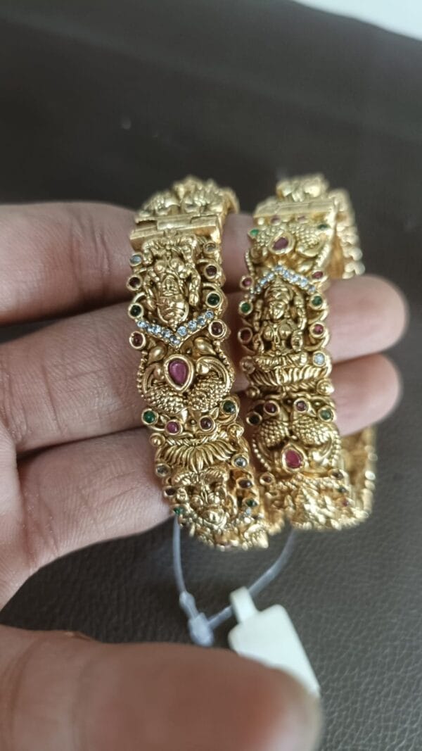 1 gr gold lakshmi bangle set Kada model