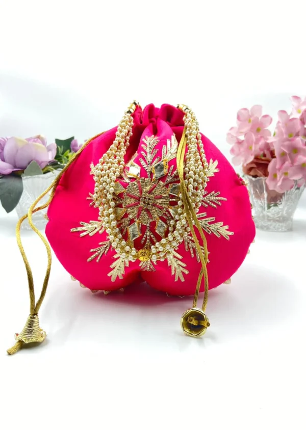 Gota Work Potli bags for indian wedding ceremonies