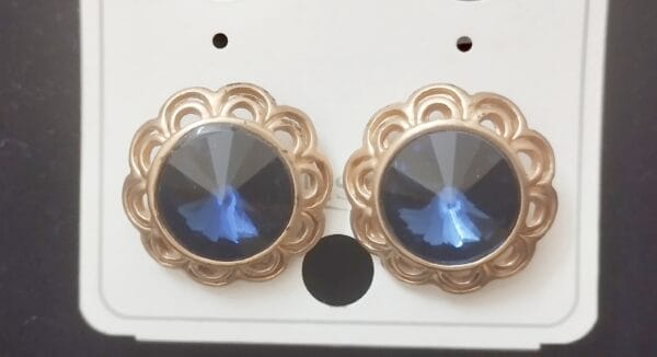 Imitation Blue stone copper stud